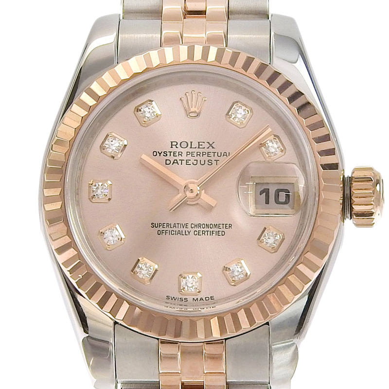 ロレックス ROLEX デイトジャスト レディース 自動巻き 腕時計 SS/PG 