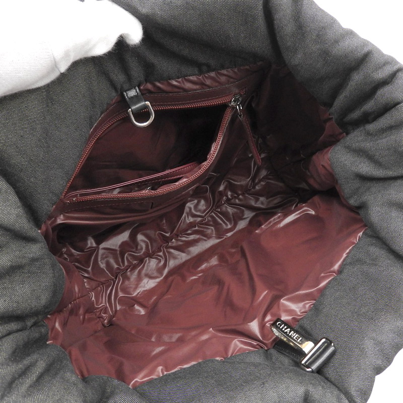 シャネル CHANEL コココクーンMM トートバッグ デニム レザー