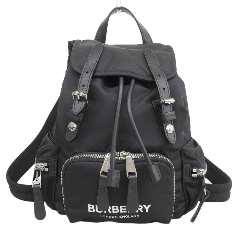 バーバリー BURBERRY ロゴ スモールバックパック バックパック リュックサック ナイロン ブラック 中古 OB1563 – ロンド  大阪天神橋筋6丁目